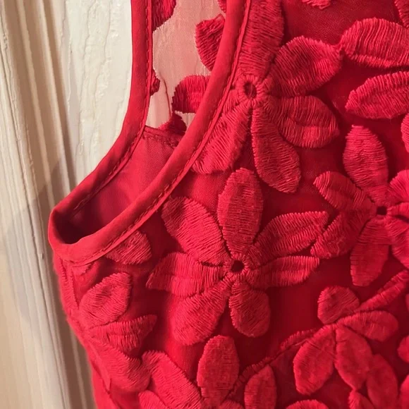 MAGGY LONDON RED DRESS SIZE 8 - Picture 4 of 7